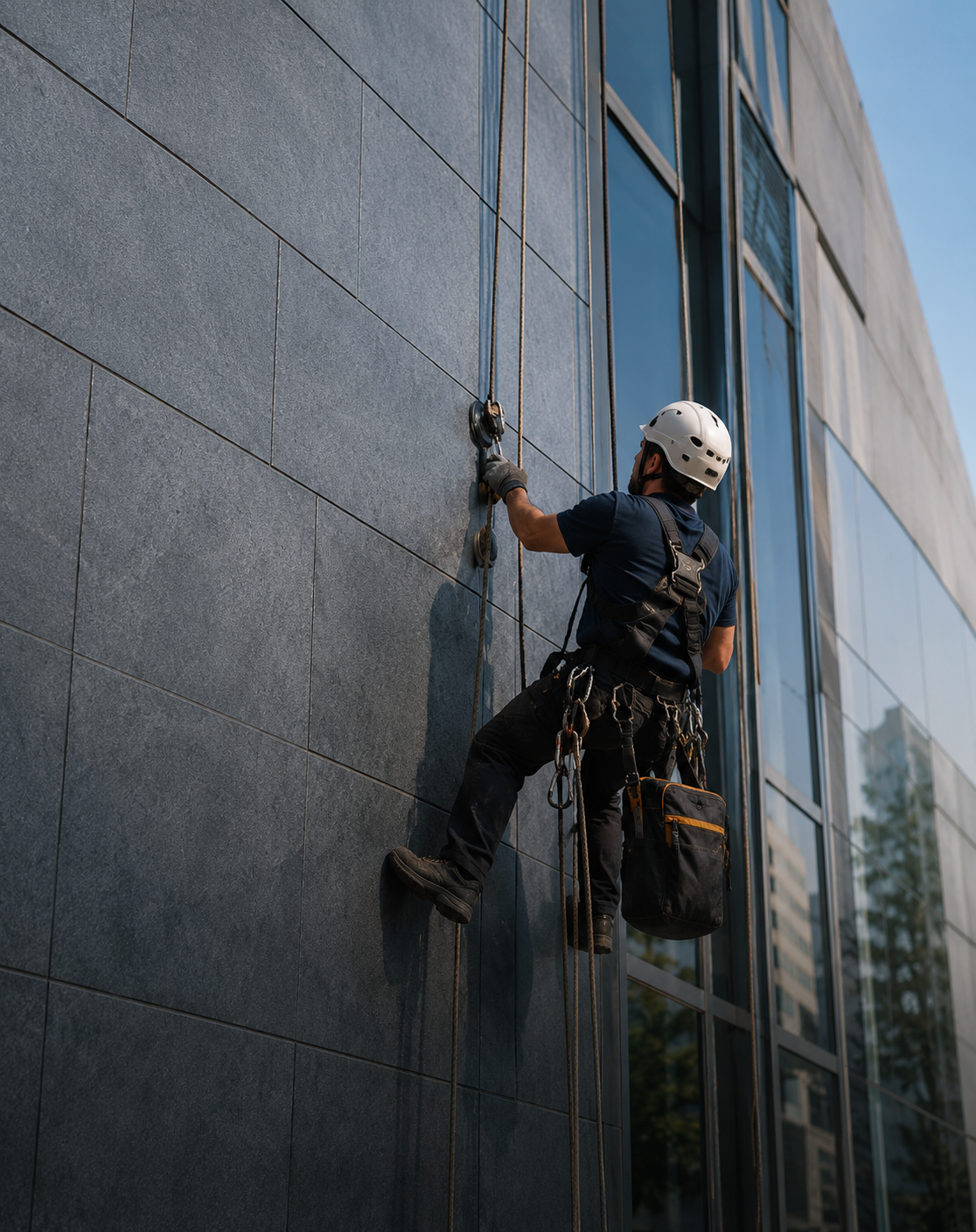 Abseiling access works