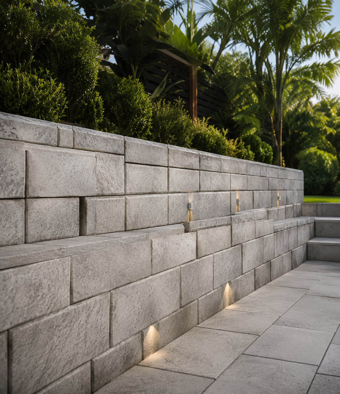 Retaining wall construction